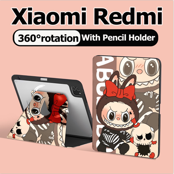 สําหรับ Xiaomi Pad 6/6 Pro Xiaomi Pad 7/7 Pro เคส Redmi SE 11 Pad 10.61 pad pro12.1 360°หมุนได้สำหรับ LABUBU เคส Xiaomi ปกแม่เหล็ก