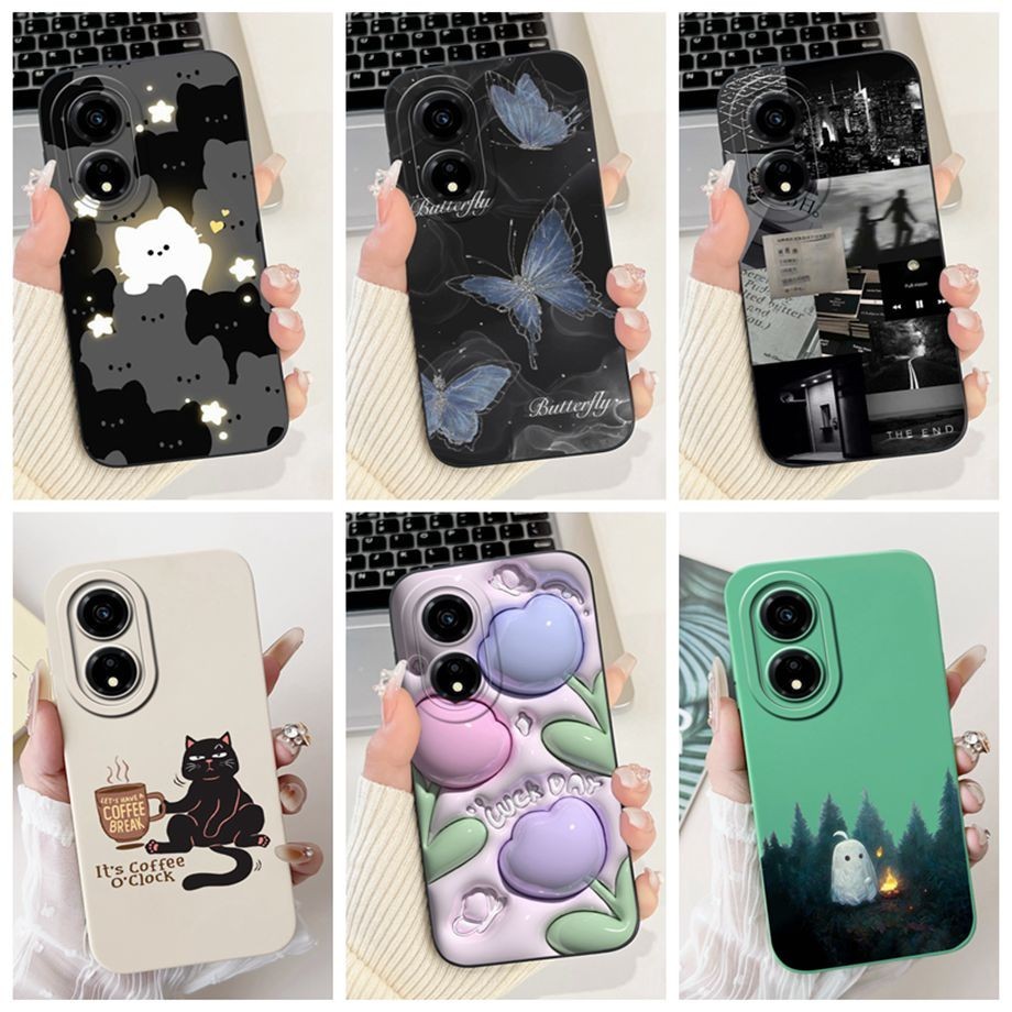 เคสโทรศัพท์สําหรับ Honor X5 Plus X5+ Casing Camera Protection รูปแบบใหม่รูปแบบ Matte Soft Silicone liquid Back Cover