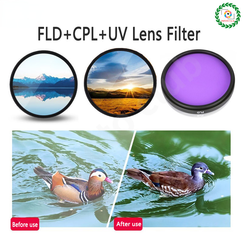 52mm 58MM เลนส์กรอง CPL UV FLD Filter สําหรับสมาร์ทโฟนการถ่ายภาพ Iphone Canon Nikon Sony กล้อง