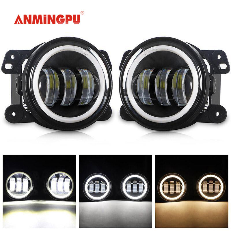 4นิ้ว LED ไฟตัดหมอก S 60W Amber สีเหลือง CREE Led ชิปขับรถออฟโร้ดไฟตัดหมอก Drl สำหรับรถจักรยานยนต์รถ