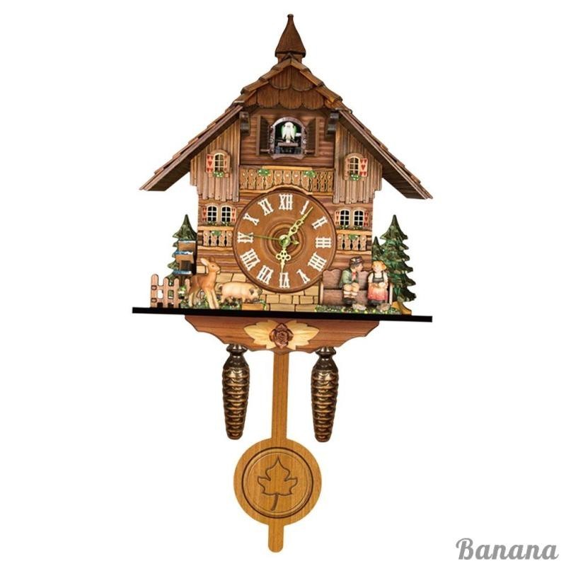 [ในสต็อก] Cuckoo Retro Pendulum Clock Wall Art สําหรับห้องนั่งเล่นห้องครัวโรงแรม