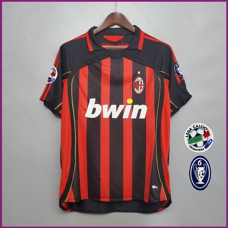 Sq4 AC Milan home 06/07 Serie A แฟน ๆ ออกรองเท้าฟุตบอลคุณภาพสูง RONALDO Tshirt Plus ขนาด