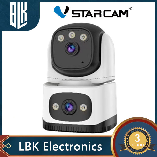 Vstarcam CS995DR (เลนส์คู่) กล้องวงจรปิดไร้สาย ความละเอียด 3MP(1296P) indoor มีAI+ คนตรวจจับสัญญาณเตือน