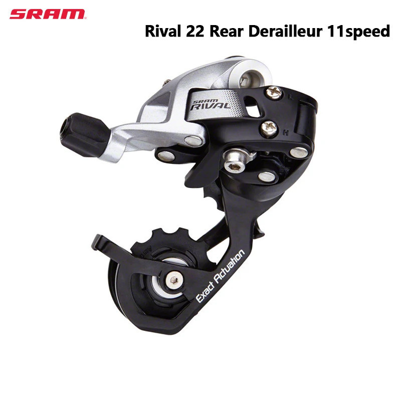 SRAM RIVAL 22ตีนผีหลังกรงขนาดกลาง11สปีดตีนผีจักรยานถนน GS สีดำตีนผีหลัง