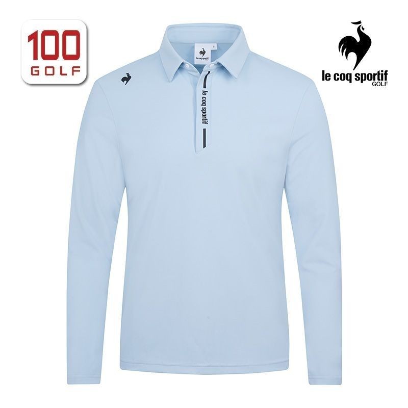 Le Coq Sportif/Le Coq Golf Clothing เสื้อยืดแขนยาวผู้ชาย 23 ฤดูใบไม้ร่วงเสื้อโปโลกีฬาที่อบอุ่น