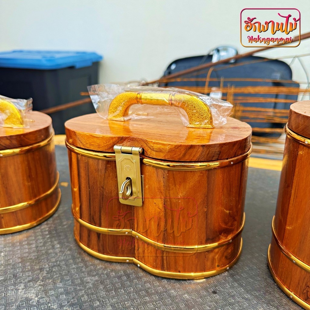 HNGM กระปุกออมสินไม้สัก ทรงหัวใจไม้สัก ราคาส่ง