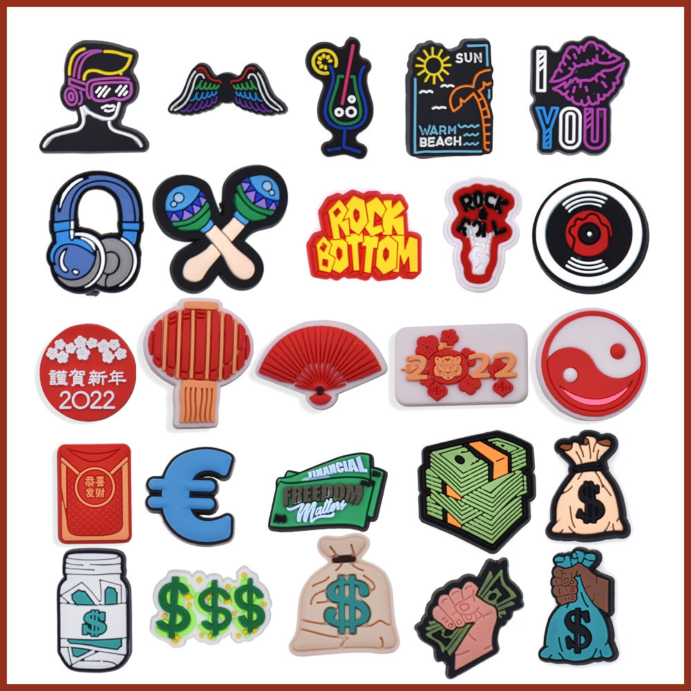 Crocs Jibbitz Pins Moneybag ไนท์คลับแฟชั่น DIY รองเท้าปุ่มเสน่ห์