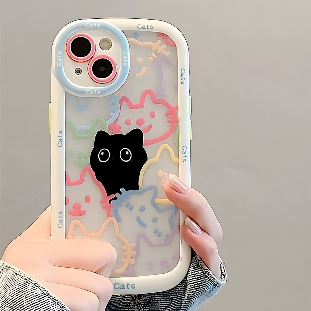 COD CASE For เคส iPhone 16 13 11 12 15 14 Pro Max เคสไอโฟน11 X XR Xs Max 7 8 6 6s Plus ลายแมวน่ารัก สําหรับ – โปรปัง