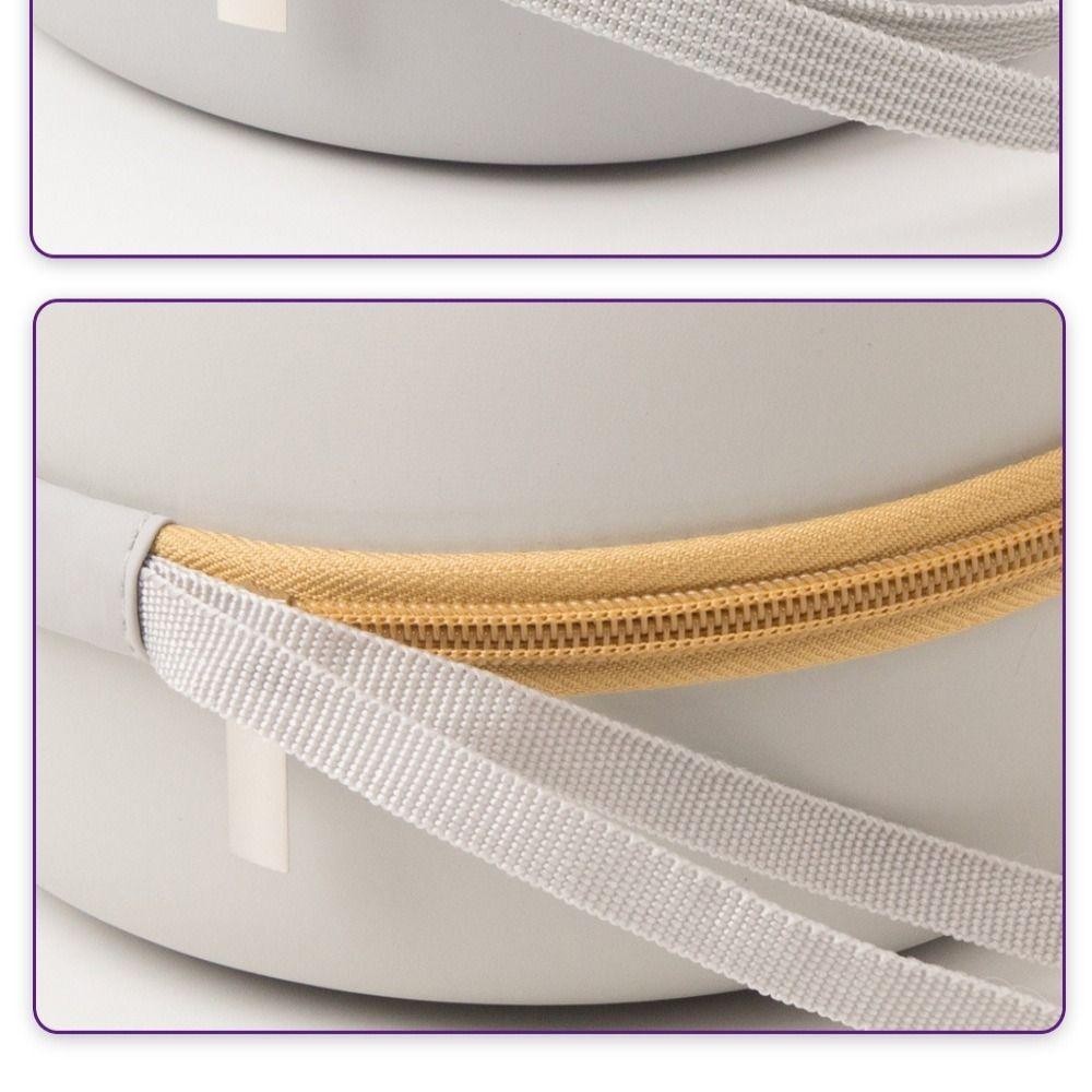 Breeze หมอนรองคอ U Type, กระเป๋าเก็บ EVA Porable, 2024 Zipper Round Camping Memory Foam Pillow Box Travel