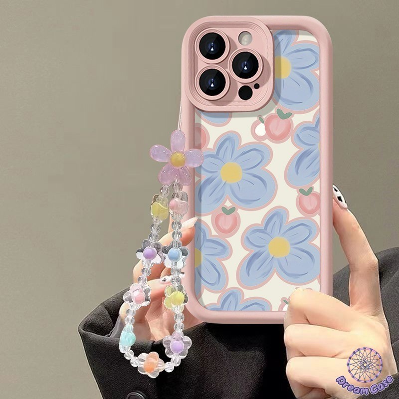 น้ำมันโรแมนติกกำไลข้อมือดอกไม้เคสสำหรับ Realme C55 C11 C30 C35 C15 C51 C53 C21 6i 11 5 8i 7i C67 C20 C12 C25 C25Y
