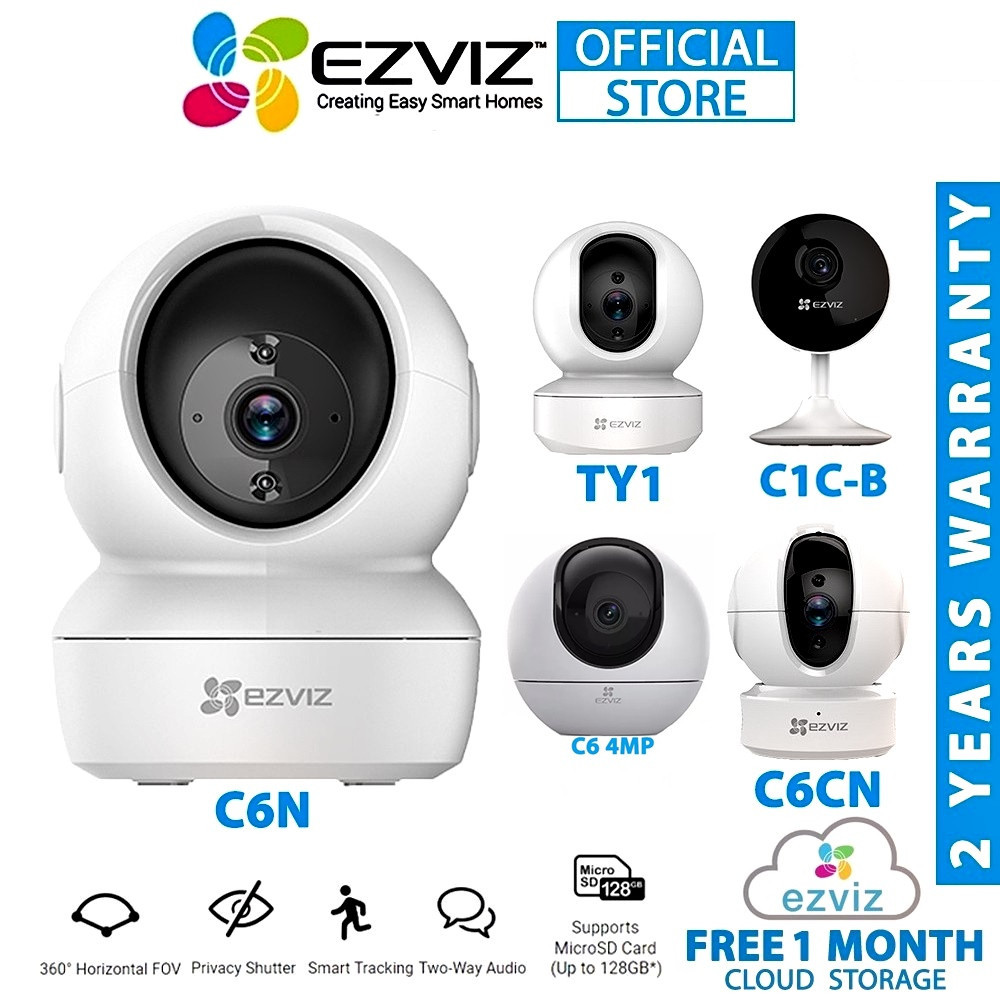 อัดเสียงได้ ⚡️กล้องวงจรปิดไร้สาย⚡️EZVIZ รุ่น C6N / C1C-B / TY1 / C6 / C6W / CP1 Pro 2MP,4MP 1080P Wi