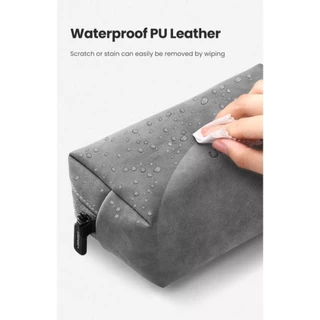 UGREEN รุ่น LP285 กระเป๋า Digital Storage Leather Bag, กระเป๋า อเนกประสงค์ แบบแข็ง Electronic Accessories Gadget Organiz