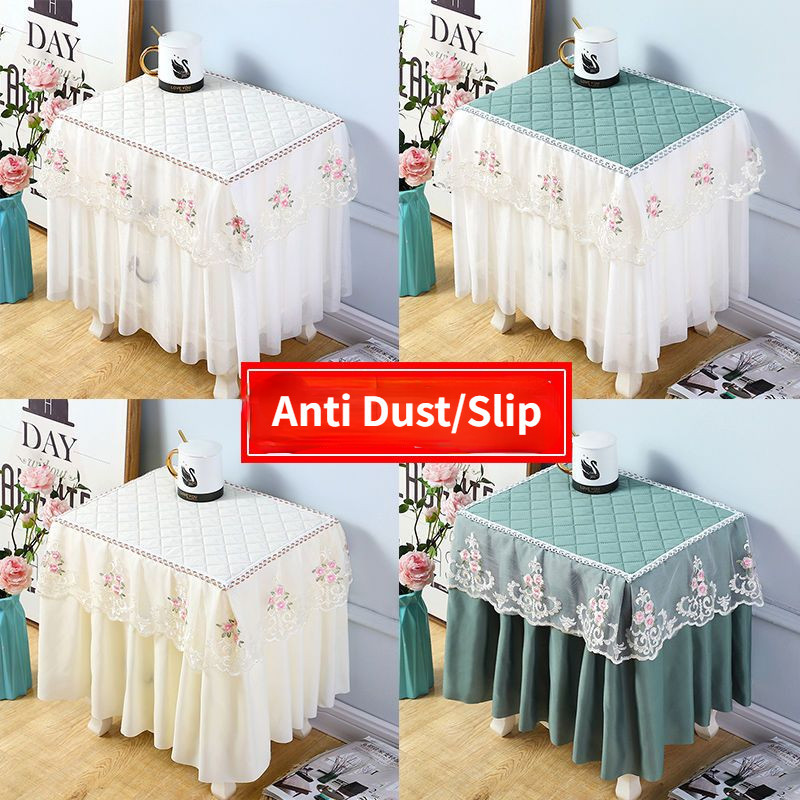 ผ้าคลุมโต๊ะข้างเตียงผ้าป้องกันการลื่นและกันฝุ่นห้องนอนโต๊ะข้างเตียงปกยุโรปฝุ่นปกผ้าลูกไม้กรณีเฟอร์นิเจอร์
