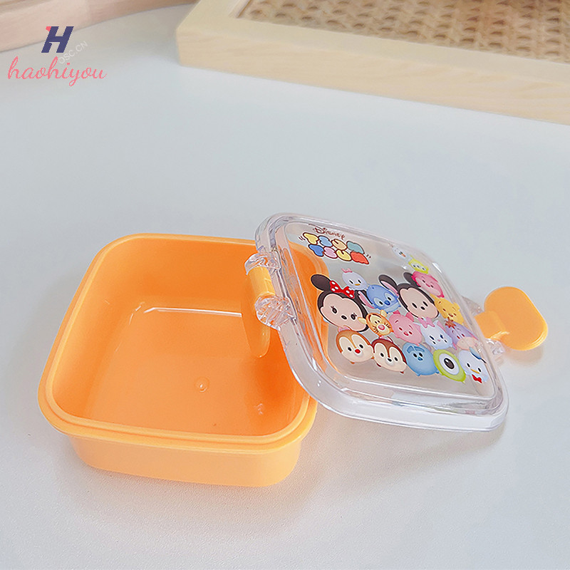 <haohiyou> เด็ก Bento น่ารักการ์ตูนกล่องอาหารกลางวันกล่องเก็บพลาสติกล็อคสดเก็บขนมขบเคี้ยวอาหารครัวเรือนครัวบนโต๊ะอาหารสาว Nice