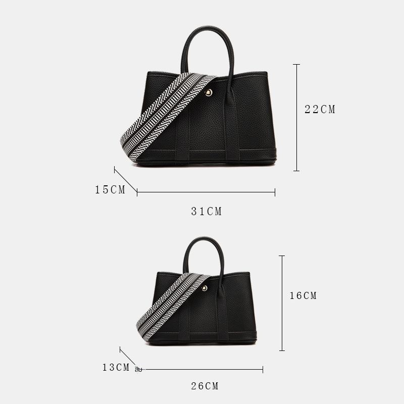 GD graden 26cn 30 cm Leather (12นิ้ว)  กระเป๋าสะพายไหล่ กระเป๋าถือ หนังแท้ ทรงโท้ท ขนาดใหญ่ จุของได้เยอะ เหมาะกับงานปาร์ตี้ในสวน สําหรับสตรี tote bag