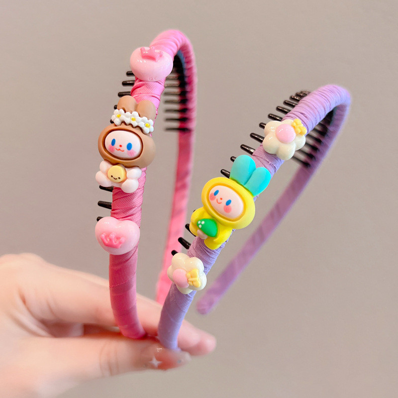 เด็กการ์ตูนกระต่ายสีลูกกวาดด้วยฟันไม่ง่ายที่จะหลุดที่คาดผมน่ารัก Tidy-up ผมหักเครื่องมือที่มีประโยชน์แถบคาดศีรษะกันลื่น ราคา ถูกที่สุด ดีลบีเคเค แกลเลอรีภาพที่ 5