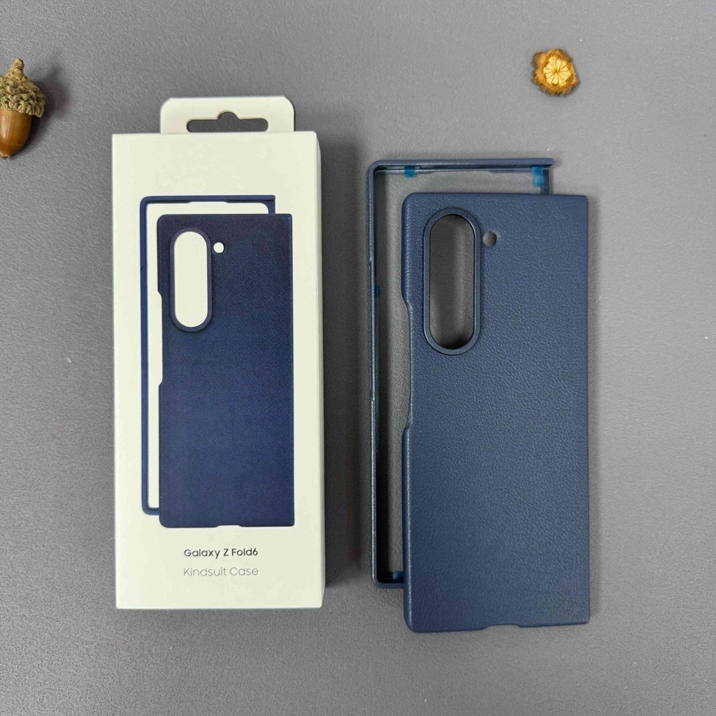 Premium High-end ของแท้หนังสําหรับ Samsung Galaxy Z พับ 6 5G ZFold 6 ป้องกัน Len กล้องกันชนธุรกิจ Hard Cover