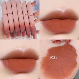 จัดส่งในกรุงเทพฯ ลิปสติกเกาหลีสีแดงน้ำตาลตุ่นสีอิฐ2.1gไม่หลุดง่ายกันน้ำ ติดทนนานLipstickเครื่องสำอาง, ลิปสติก