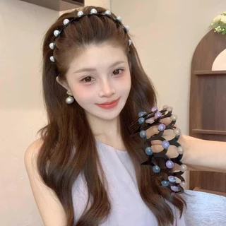 ที่คาดผมคลื่นมุกผู้หญิง 2024 ขนปุยหวีฟันที่คาดผมกันลื่น