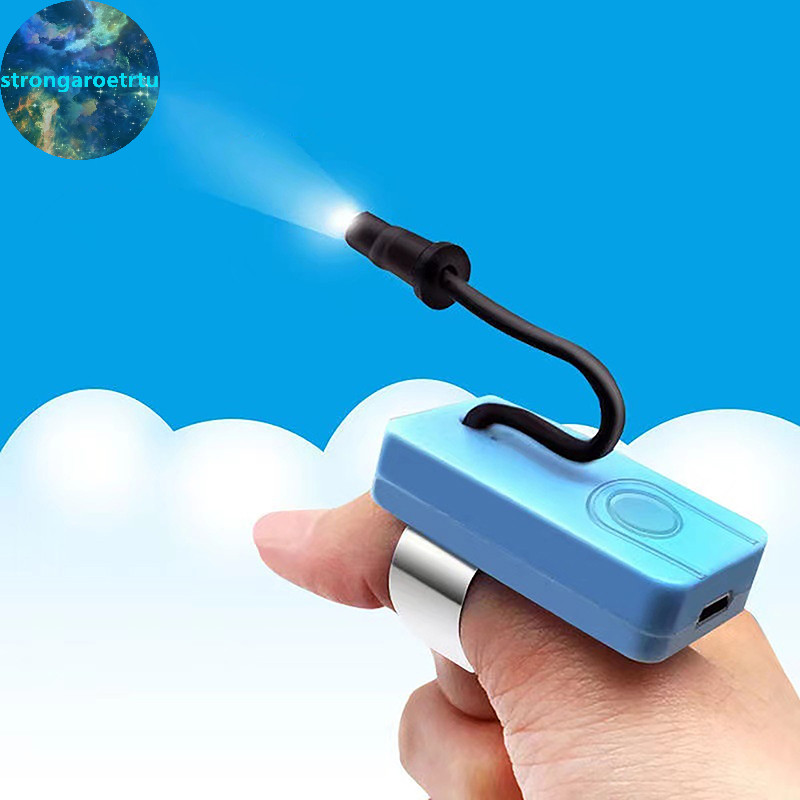 Strongaroetrtu โคมไฟนิ้วหัวแม่มือแบบชาร์จไฟได้ 3 ระดับ Ear Pick Light เครื่องมือหู Led Thumb Light สายรัดข้อมือ Professional Ear Picking มองเห็น Luminous LightPink Pra