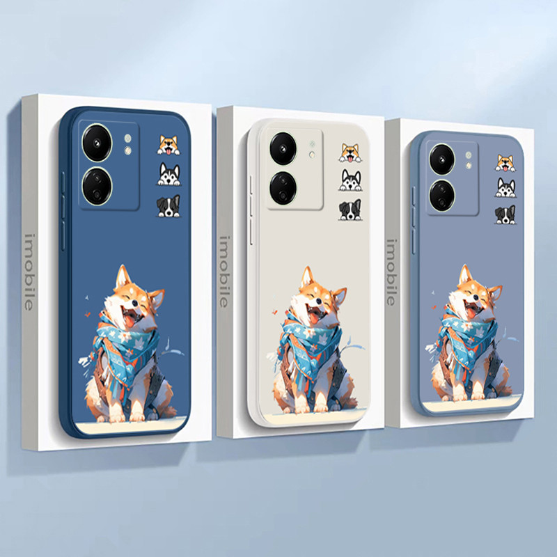 เคส Redmi 13C POCO C65 4G แฟชั่นสุนัขน่ารักที่มีดีไซน์มีสไตล์และสวยงามเคสโทรศัพท์กันกระแทกสีสันสดใส