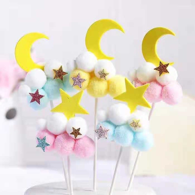 สไตล์ Star Moon ลูกผมทรงกลมปุยส่วนผสมเค้ก Plugin อุปกรณ์อบขนมวัสดุตกแต่งขนม