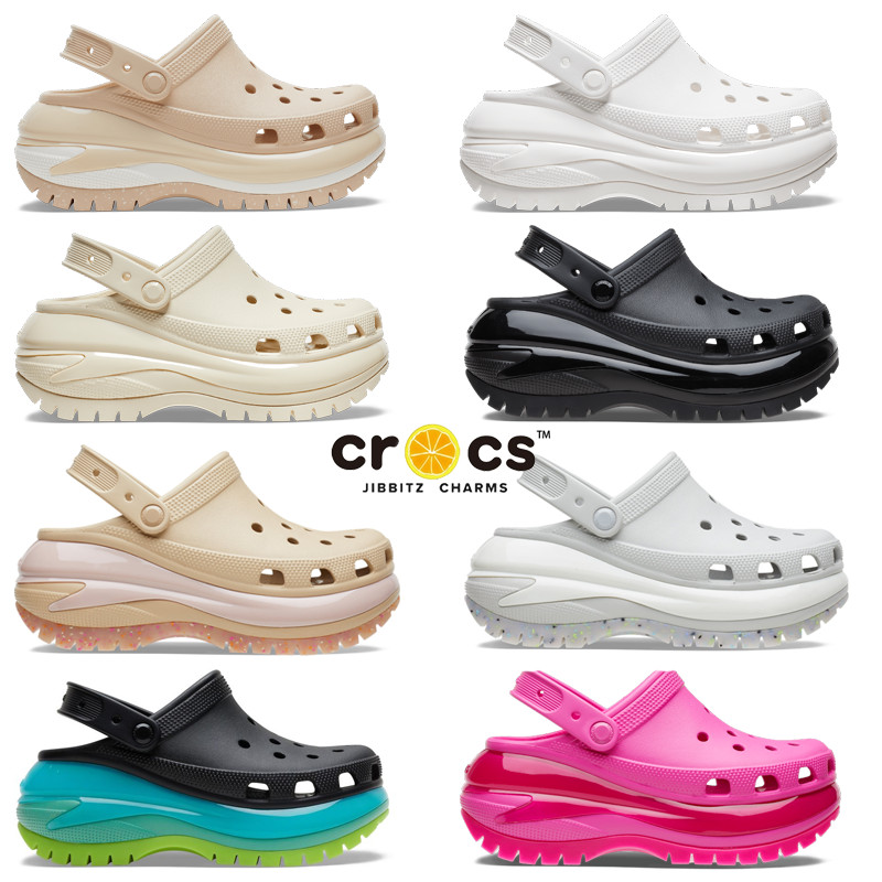รองเท้า cross แท้ Mega Crush Clog รองเท้าแพลตฟอร์มกันลื่นเพิ่มความสูง 6CM#207988