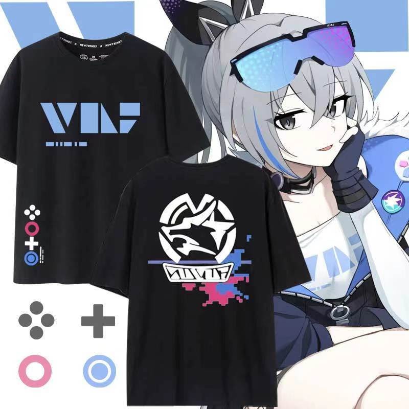 ใหม่ เกม Honkai Star Rail Silver Wolf ขนาดใหญ่ T เสื้อผู้หญิงผู้ชายฤดูร้อน Crewneck แขนสั้นตลก Tshirt กราฟิก Tees Street