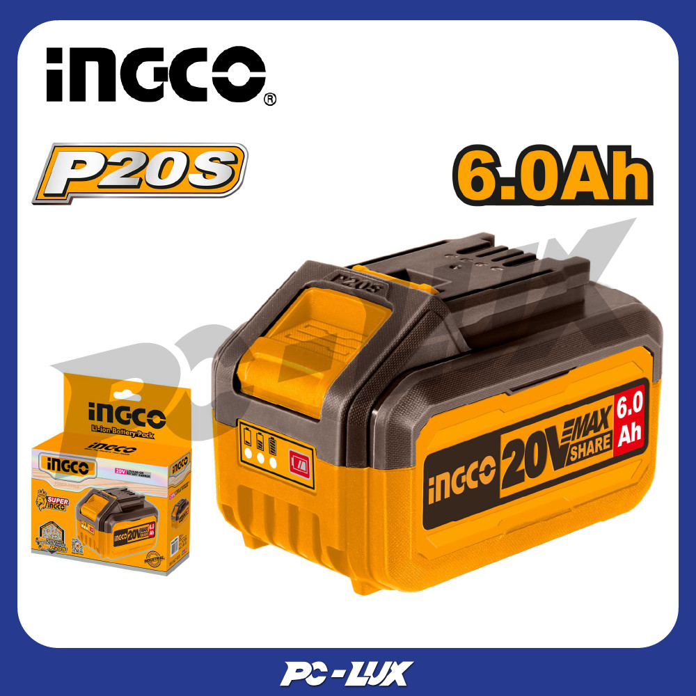 INGCO แบตเตอรี่ 20V 6.0 Ah. FBLI2060