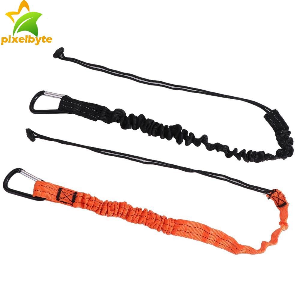 Pixelbyte Safety Bungee Tether,พร้อมตะขอเกี่ยวคาราบิเนอร์ Anti-Falling Tool เชือกนิรภัย, จักรยานพ่วงสายไนลอนปีนเขาทํางานเครื่องมือยืดไสลด์เชือกเส้นเล็กตะขอสายรัด