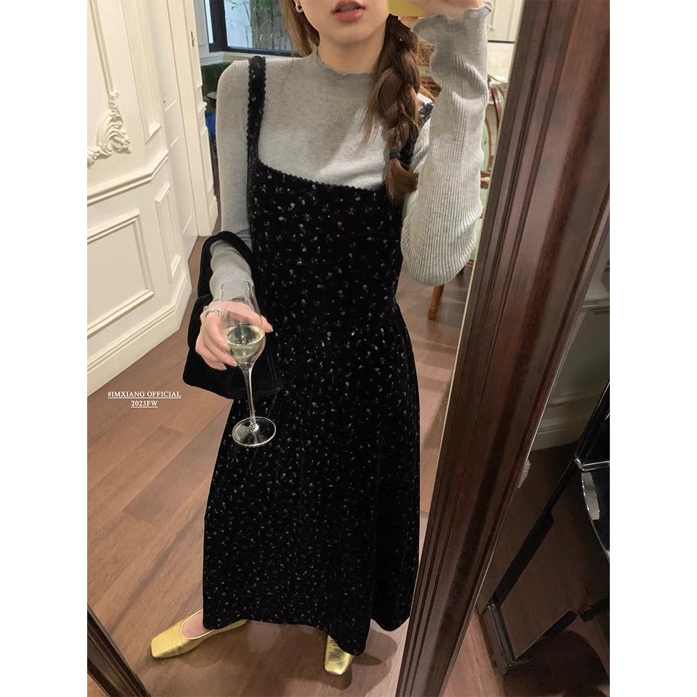 เสื้อไหมพรมถักไหมพรมผสมผ้าคอเต่ากึ่งสูงสำหรับผู้หญิงดีไซน์หูไม้ใส่ด้านในเสื้อข้าวเหนียวนุ่มปิดด้านนอ