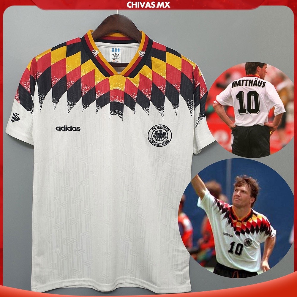 Retro Germany 1994 Home Soccer Jersey ชื่อส่วนบุคคล หมายเลขชื่อ Vintage