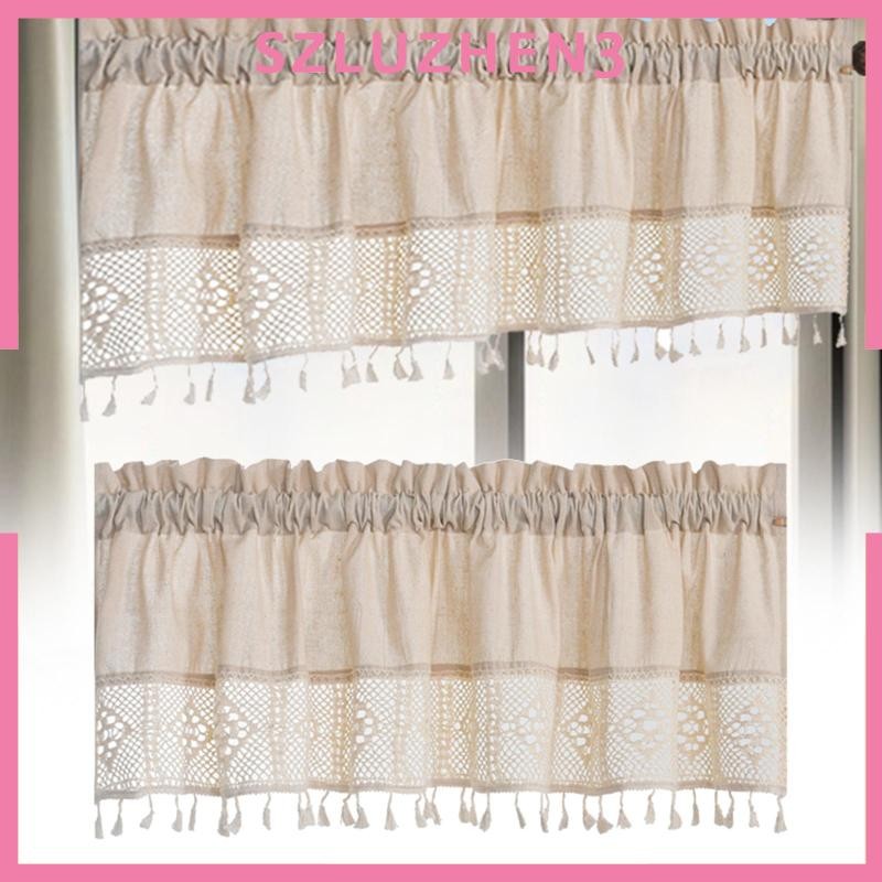 แนะนำ ผ้าม่าน [Szluzhen3] ผ้าม่านสั้น ระบายอากาศ สําหรับตกแต่งบ้าน ห้องนั่งเล่น ราคาพิเศษ มีเก็บเงินปลายทาง