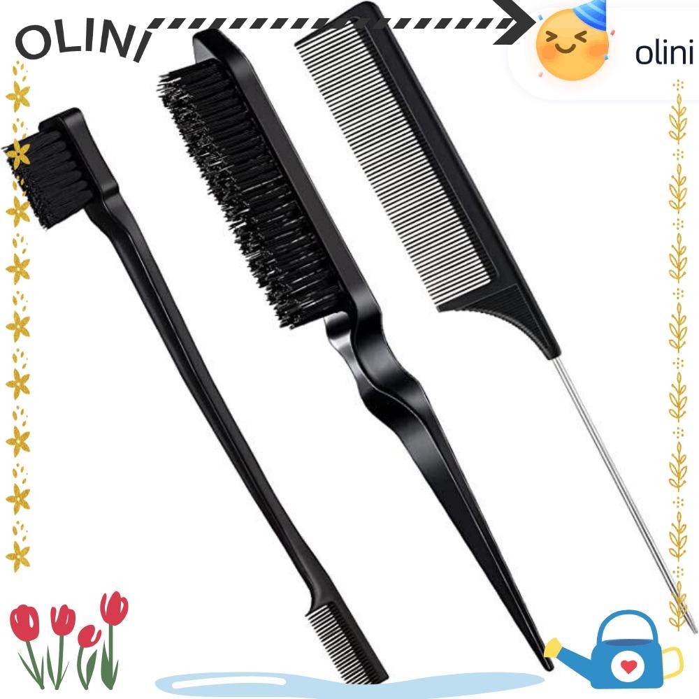 Olini 3 ชิ้น Slick Brush Set หวีหางหนูแปรงหวีกรูมมิ่ง