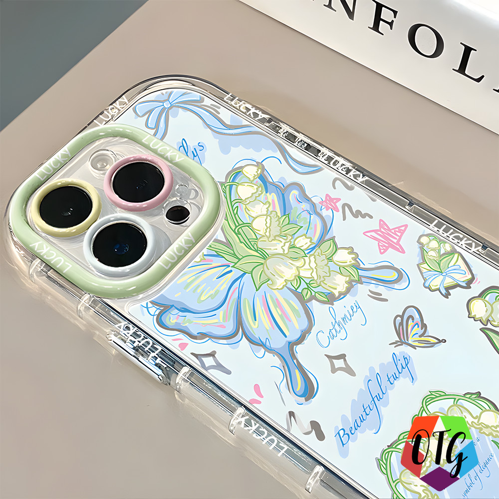 สวยใสเคส for iphone 11 15 16 12 13 14 pro max 8 7 plus XR XS ผีเสื้อ การ์ตูนกราฟฟิตี้ เคสโทรศัพท์ทรงกลมสีครีม อ่อนนุ่ม