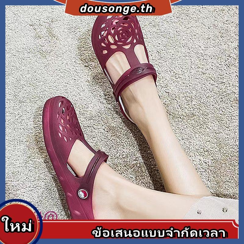 พร้อมส่ง รองเท้าแตะเจลลี่ สไตล์เกาหลี 4 สี สําหรับผู้หญิง