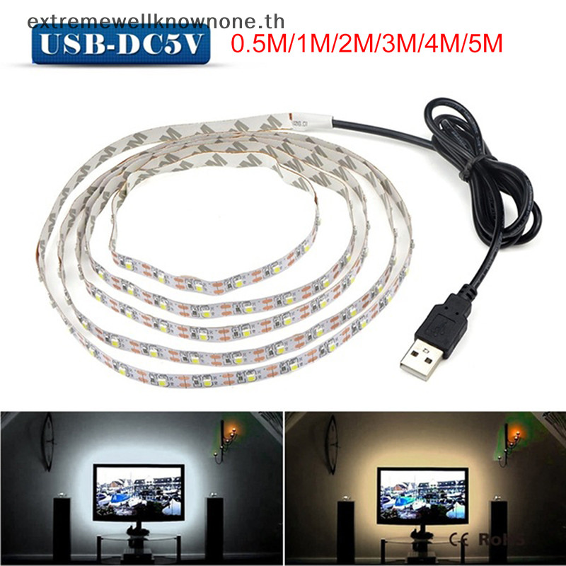 Ewth 5V ทีวี LED Backlight USB LED Strip Light Decor โคมไฟเทปพื้นหลังทีวี Lighg EWTH