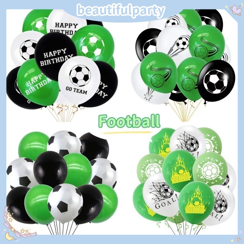 12ชิ้น/เซ็ตฟุตบอลลูกโป่งน้ํายางเด็กงานเลี้ยงวันเกิดฟุตบอลการแข่งขันธีมตกแต่ง