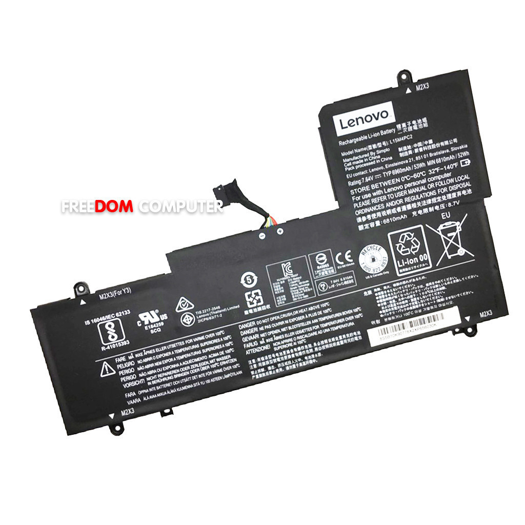 แบตเตอรี่โน๊ตบุ๊ค (แท้) L15M4PC2 L15L4PC2 Lenovo YOGA 710-14ISK 710-14IKB BATTERY NOTEBOOK