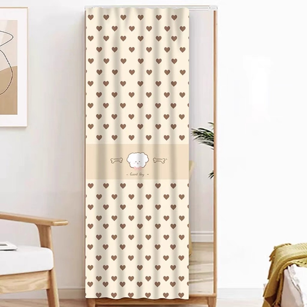 แนะนำ ผ้าม่าน ผ้าม่านปิดกั้นกระจกห้องนอนกระจกแต่งตัวผ้าม่านตกแต่งเหนียวชั้นกระจกฝุ่นผ้าม่าน ไม่มีการเจาะ ติดตั้งด้วยตีนตุ๊กแกไม่มีเครื่องมือไม่มีการเจาะ ราคาพิเศษ มีเก็บเงินปลายทาง