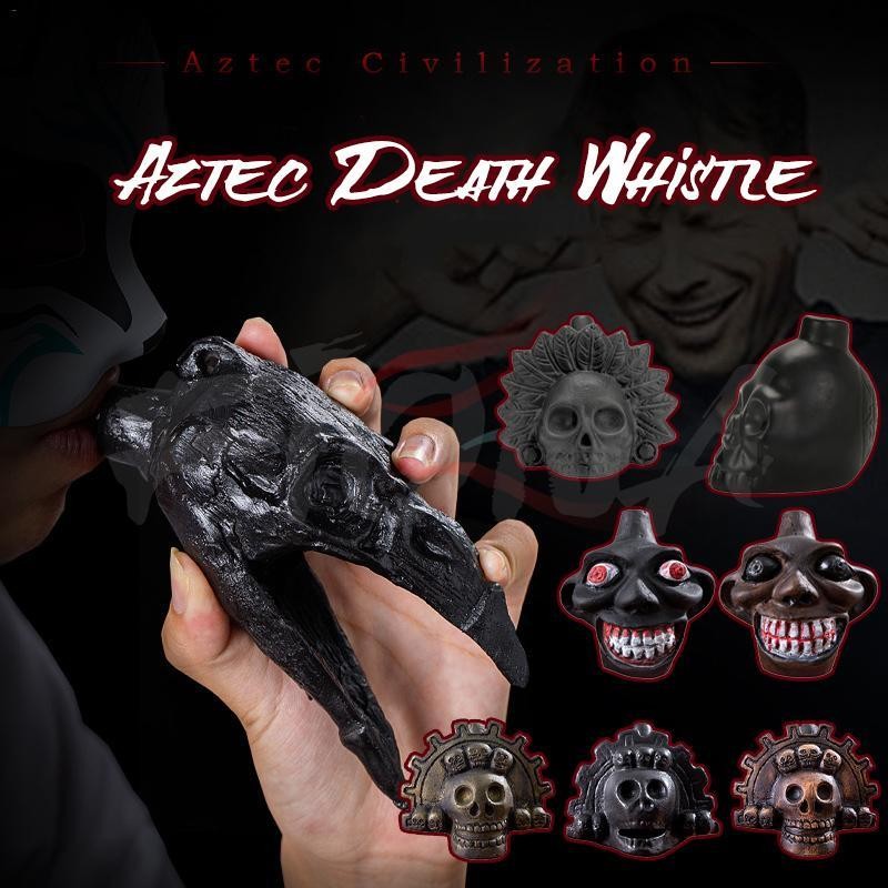 Aztec Death Whistle Spooky Aztec Death Skull Whistle Prank ฮาโลวีนเครื่องประดับ oplikmy