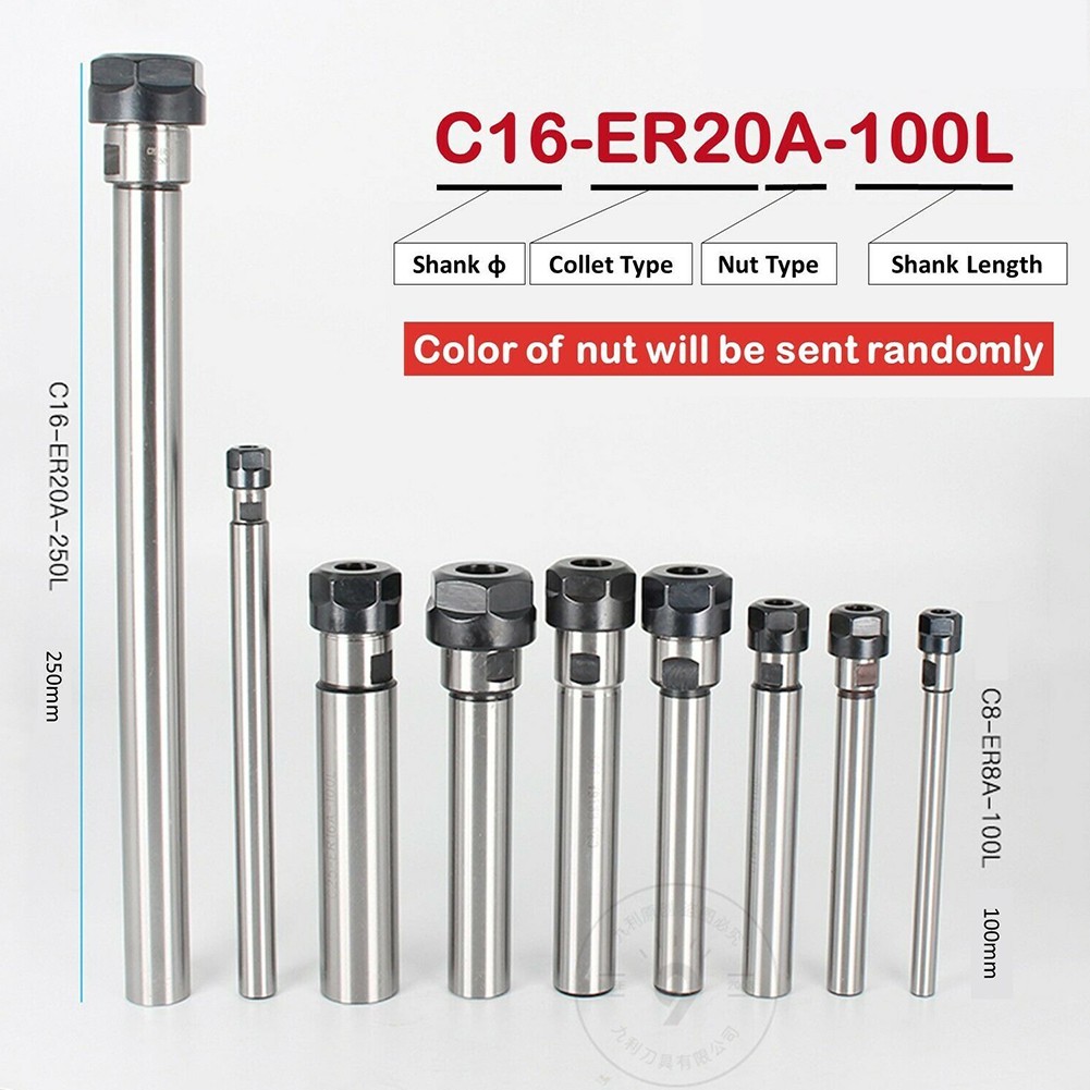 Er8a ER11A ER16A ER20A Straight Shank Extension Mini Collet Chuck สําหรับเข้าถึงยาว