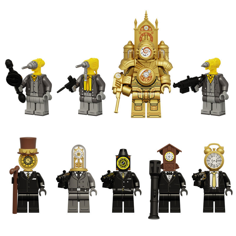 ใช้งานร่วมกับ Lego Titan Clock Minifigure Toilet Man และ Monitor Man Golden Electric Diamond Man ใช้