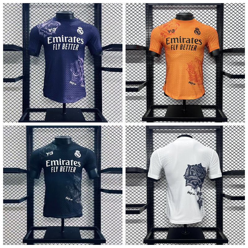 Player Edition 24-25 RM Y3 Home Away เสื้อฟุตบอลคุณภาพสูงที่สาม S-2XL