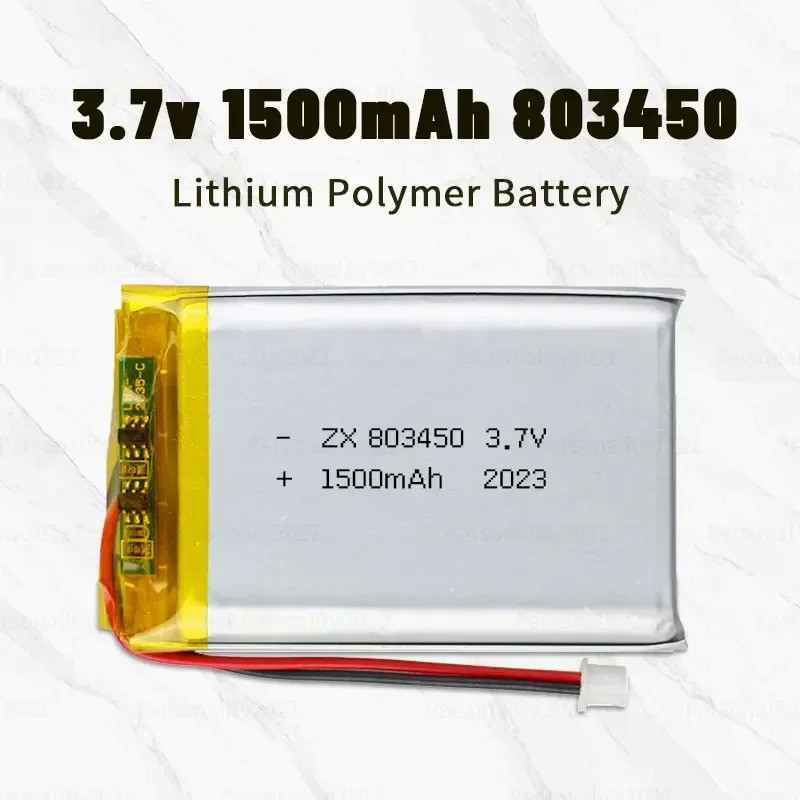 803450 Batteries 3.7V Lithium Polymer Battery 1500mAh Rechargeable Ph2.0 for Massage Instrument Car 
