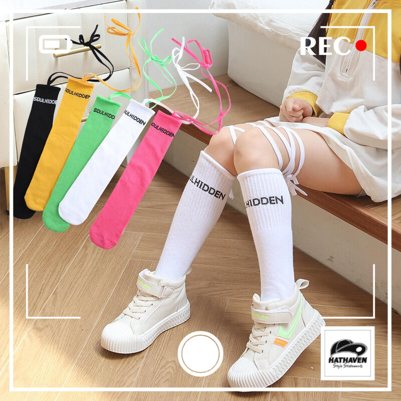 ถุงเท้านักเรียน y2k ถุงเท้าเด็ก ข้อยาว ผ้าฝ้าย socks สำหรับผู้หญิง 3 ปี โลลิต้า 1 คู่