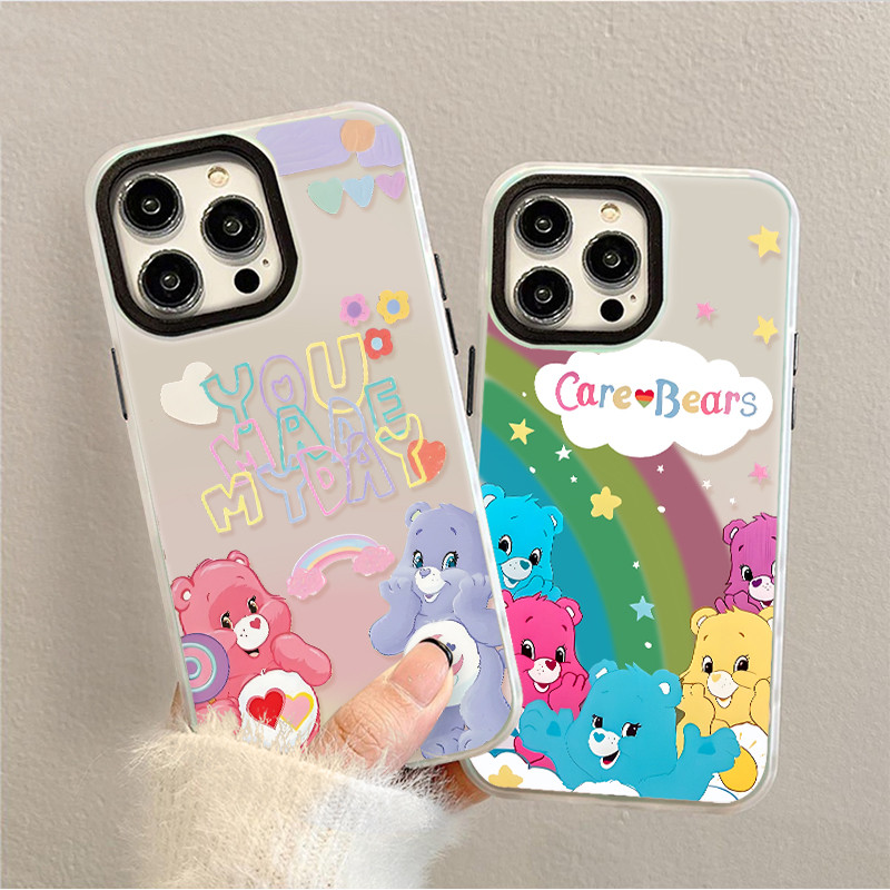 การ์ตูนหมี คสไอโฟน12/11 iphone15/14/13 pro max 18/7/xr/xs TPU ป้องกันการตก โปร่งแสง case