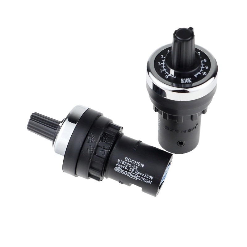 WIW22S 1K 2K 5K 10K อินเวอร์เตอร์ควบคุมความเร็ว Potentiometer Scale Disc Knob LA42DWQ-22