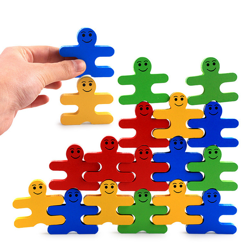 ไม้ Balance Villain Blocks ของเล่น Montessori สําหรับเด็กวัยหัดเดิน,การศึกษาซ้อนของเล่นสําหรับทักษะมอเตอร์ Fine-Sorting & Matching ราคา ถูกที่สุด ดีลบีเคเค แกลเลอรีภาพที่ 6