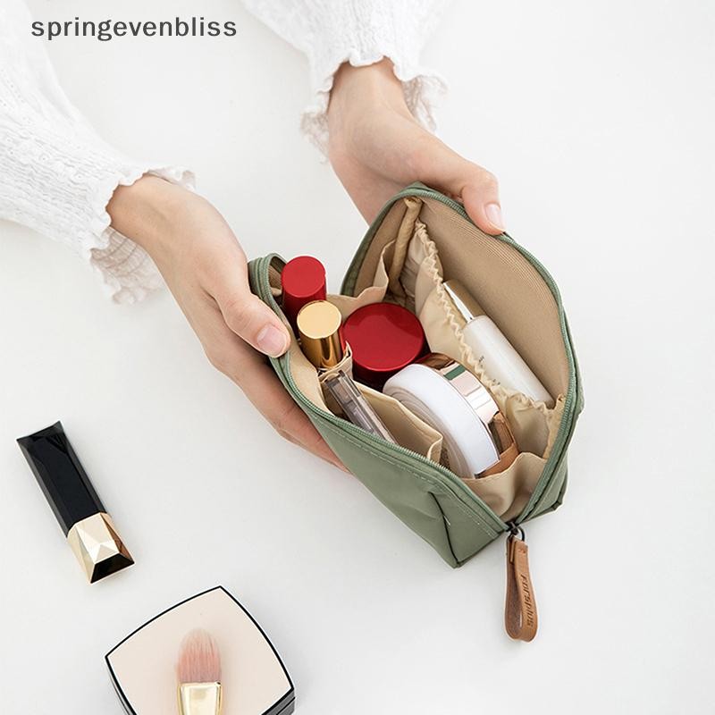 Springevenbliss กันน้ําขนาดใหญ่ความจุกระเป๋าแต่งหน้าหลายสีกระเป๋าเดินทาง Partitioned กระเป๋าเครื่องสําอางกระเป๋าถือ Lip Bag Springevenbliss